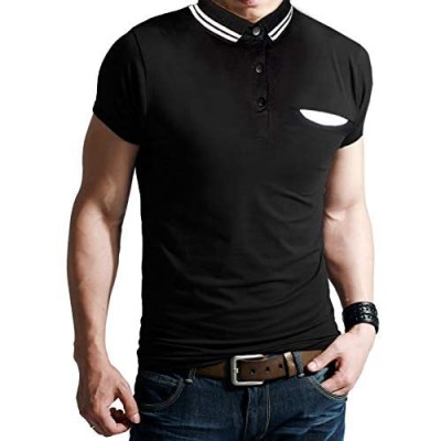 FRIED-DENIM Mens Stretchy Premium Slim Fit Sport Henley Shirt