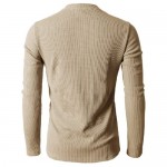 H2H Mens Casual Slim Fit Henley Long Sleeve T Shirts of Waffle Cotton