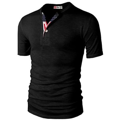 H2H Mens Summer Casual V-Neck Button Cuffs Cardigan Short Sleeve T-Shirts