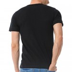 Just No Logo Men's Short Sleeve Casual Cotton Henley T-Shirt with Solid Color