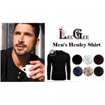 LecGee Men's Henley Shirt Long Sleeve Casual Henley Top with 3 Button Regular Fit Basic T-Shirts