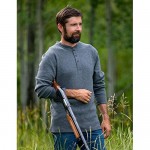 Legendary Whitetails Men's Tough as Buck Double Layer Thermal Henley Shirt-Casual Long Sleeve Waffle Knit Regular Fit