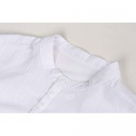 Makkrom Mens Linen Henley Shirts Long Sleeve Summer Casual Loose Fit Beach T-Shirt Tops