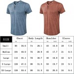 Moomphya Men's Jacquard Knitted Casual Short Sleeve V-Neck Henley T-Shirts