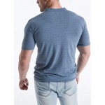 MUSE FATH Men’s Short Sleeve Henley Shirt Casual Button Placket T-Shirt