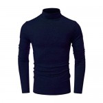 QualityS Mens Slim Fit Soft Turtleneck Long Sleeve Pullover Lightweight T-Shirt