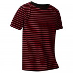 SHUIANGRAN Men's Striped T-Shirt Sport Cotton Shirts Classic Fit Casual Pullover