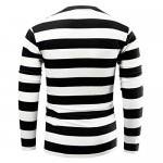 Syrirotus Men's T-Shirt Casual Crewneck Striped T-Shirts Basic Pullover tee Shirt