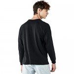 TSLA Men's Long Sleeve Shirts Dynamic Casual Soft Cotton T-Shirts Cool Dry Outdoor Work Shirt