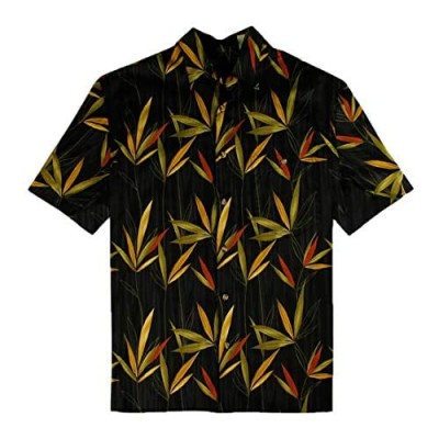Bamboo Cay Men's Cotton Blend Larissa Bamboos Casual Hawaiian Shirt
