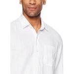 Brand - 28 Palms Men's Relaxed-Fit Long-Sleeve 100% Linen Shirt