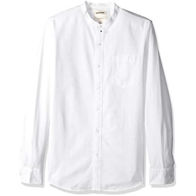  Brand - Goodthreads Men's Slim-Fit Long-Sleeve Band-Collar Oxford Shirt