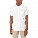 Brand - Goodthreads Men's Slim-Fit Short-Sleeve Band-Collar Oxford Shirt