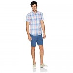 Brand - Goodthreads Men's Slim-Fit Short-Sleeve Plaid Poplin Shirt
