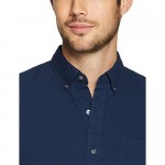 Brand - Goodthreads Men's Slim-Fit Short-Sleeve Seersucker Shirt