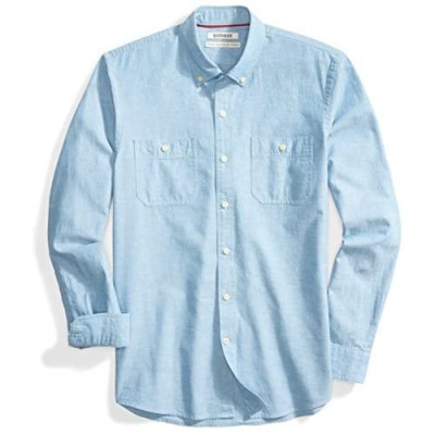  Brand - Goodthreads Men's Standard-Fit Long-Sleeve Chambray Shirt