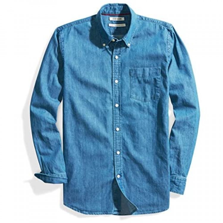 Brand - Goodthreads Men's Standard-Fit Long-Sleeve Denim Shirt