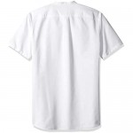 Brand - Goodthreads Men's Standard-Fit Short-Sleeve Band-Collar Oxford Shirt