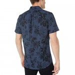 Brand - Goodthreads Men's Standard-Fit Short-Sleeve Printed Poplin Shirt