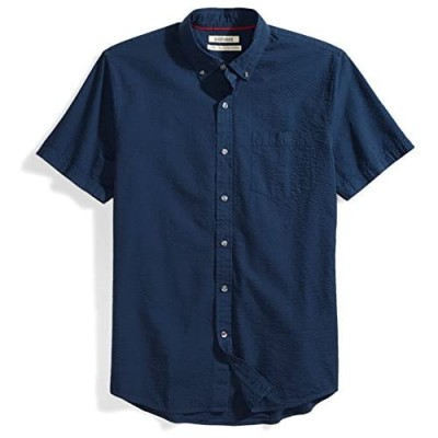  Brand - Goodthreads Men's Standard-Fit Short-Sleeve Seersucker Shirt