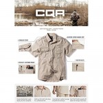 CQR Men's Short Sleeve Work Shirts Ripstop Military Tactical Shirts Outdoor UPF 50+ Breathable Button Down Hiking Shirt