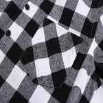DOKKIA Men's Dress Buffalo Plaid Checkered Fitted Long Sleeve Flannel Shirt Jacket