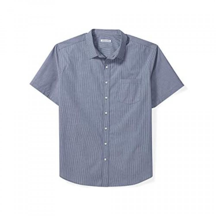 Essentials Men's Big & Tall Short-Sleeve Stripe Shirt fit by DXL
