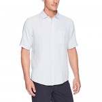 Essentials Men's Regular-Fit Short-Sleeve Linen Shirt
