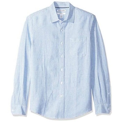  Essentials Men's Slim-Fit Long-Sleeve Linen Cotton Shirt