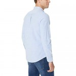 Essentials Men's Slim-fit Long-Sleeve Solid Pocket Oxford Shirt