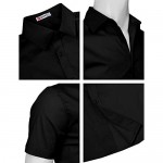H2H Mens Dress Slim Fit Shirts Short Sleeve Business Shirts Basic Designed Breathable