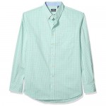 IZOD Men’s Big and Tall Button Down Long Sleeve Stretch Performance Gingham Shirt