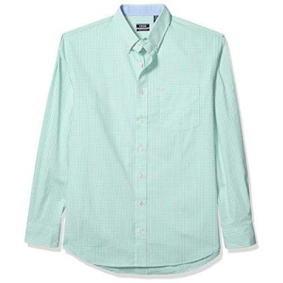 IZOD Men’s Big and Tall Button Down Long Sleeve Stretch Performance Gingham Shirt