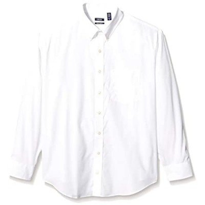 IZOD Men's Big and Tall Button Down Long Sleeve Stretch Performance Solid Shirt