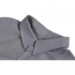 JEKAOYI Button Down Short Sleeve Linen Shirt for Men Summer Casual Cotton Spread Collar Tops