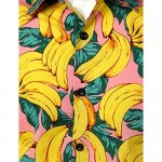 JOGAL Men's Cotton Button Down Short Sleeve Hawaiian Shirt