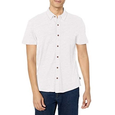 Lucky Brand Men's Short Sleeve Linen Button Up Shirt