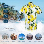MCULIVOD Men's Printing Short Sleeve Casual Button Down Shirt Hawaiian Tropical Fruit Pineapple Shirts
