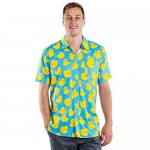 Men's Bright Hawaiian Shirts for Spring Break and Summer - Horizontal Stretch Aloha Shirt for Guys