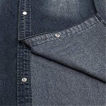 Men's Cotton/Sherpa Lined Cowboy Denim Shirt Snap Button Up Long Sleeve Casual Slim Fit Shirts