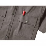 Men's Short Sleeve Canvas Button-Up Work Shirt