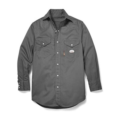 Rasco FR Gray Western Shirt with Snaps Gray X-Large/Tall
