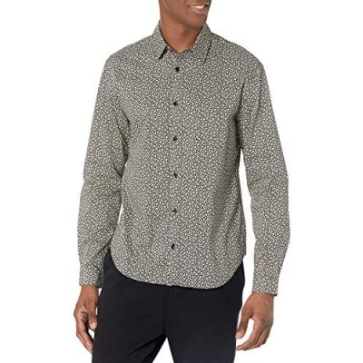 The Kooples Men's Men's Printed Long-Sleeved Button-Down with Thin Spread Collar