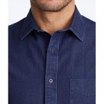 UNTUCKit Cinzano Wrinkle Free - Untucked Shirt for Men Long Sleeve Blue