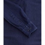 UNTUCKit Cinzano Wrinkle Free - Untucked Shirt for Men Long Sleeve Blue