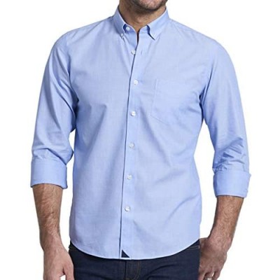 UNTUCKit Hillside - Untucked Shirt for Men Solid Blue 100% Cotton