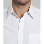 UNTUCKit La Sierra - Untucked Shirt for Men Solid White Poplin 100% Cotton.