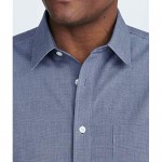 UNTUCKit Pio Cesare - Untucked Shirt for Men Long Sleeve Wrinkle-Free Solid Navy
