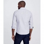 UNTUCKit Rubican - Untucked Shirt for Men Long Sleeve Wrinkle-Free Solid Grey