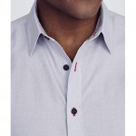 UNTUCKit Rubican - Untucked Shirt for Men Long Sleeve Wrinkle-Free Solid Grey